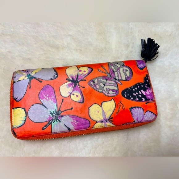 Loewe Handbags - Loewe Butterfly Long Wallet With Black Tassels on Zipper